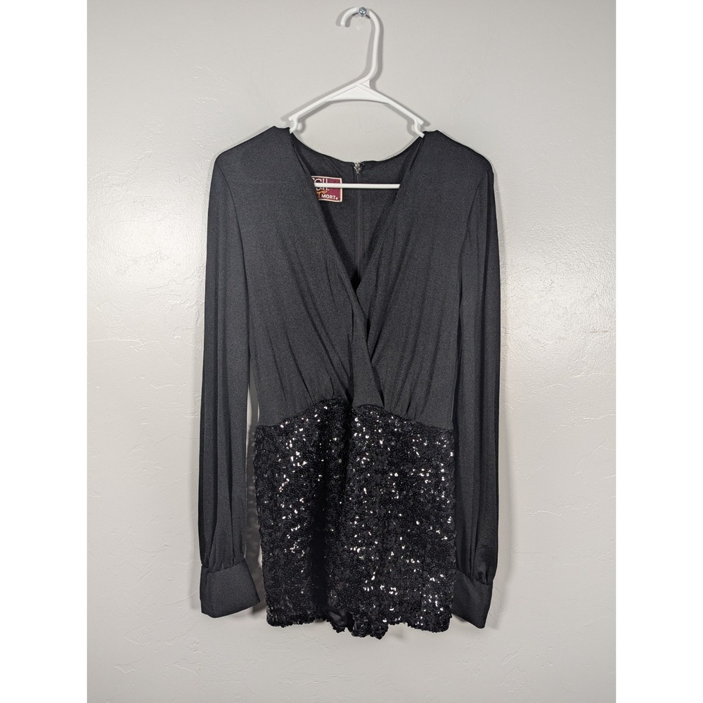 Vintage S.S.H. for MR MORT Romper Sequins Mini Short cocktail Party High society